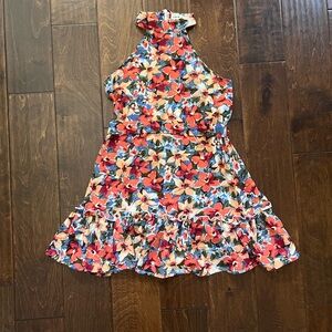 SHEIN Girl’s 10 Floral High Neck Dress